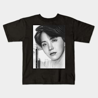 Jungkook Pencil drawing Kids T-Shirt